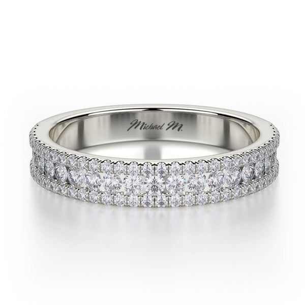 Michael M Ladies Half-Way Diamond Wedding Band R396SB