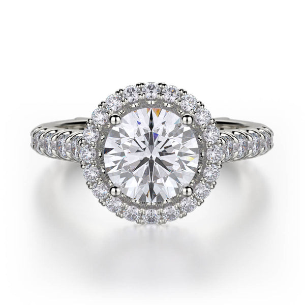 Michael M Europa Round Center Engagement Ring R440-1.5