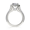 Michael M STELLA 18K White Gold Cushion Halo Engagement Ring R681-1.5