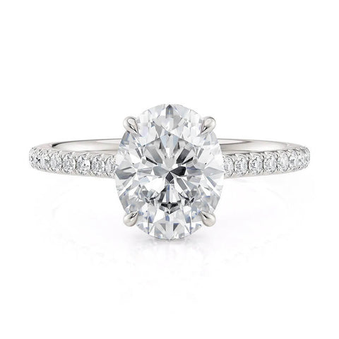 Michael M Crown Oval Diamond Engagement Ring R749-3OV