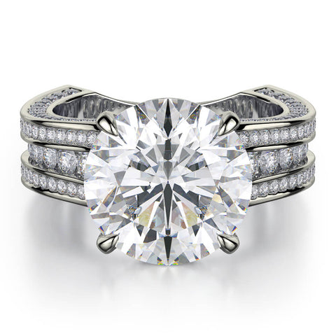 Michael M Strada Round Engagement Ring R752-2