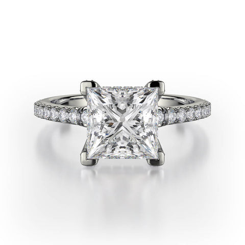 Michael M Crown Princess Center Engagement Ring R781-1.5