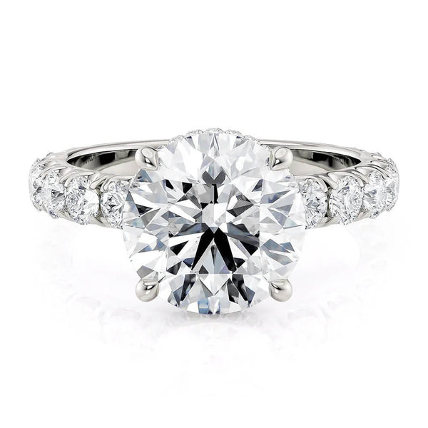 Michael M CROWN Round Center Diamond Engagement Ring R793-3