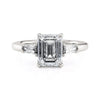 Michael M Trinity 18K White Gold Diamond Engagement Ring R807-2