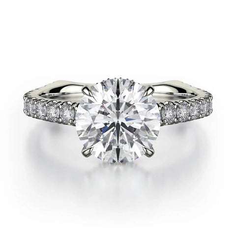 Michael M CROWN Diamond Engagement Ring R751-2-OV