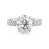 Michael M Crown Oval Center Diamond Engagement Ring R818-3