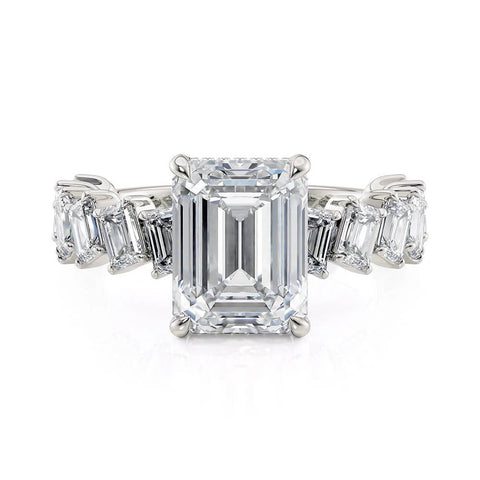 Michael M Montage Emerald Cut Center Engagement Ring R825-3