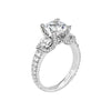 Michael M 18K White Gold Three Stone Diamond Engagement Ring R471-2