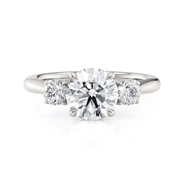 Michael M Trinity 18K White Gold Engagement Ring R805-1.5RD