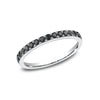 14K White Gold Stackable Black Diamond Ladies Band 522722HF14KW