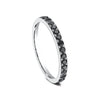 14K White Gold Stackable Black Diamond Ladies Band 522722HF14KW