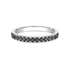 14K White Gold Stackable Black Diamond Ladies Band 522722HF14KW