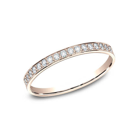 Benchmark 14K Rose Gold Ladies Diamond Wedding Band 522800HF14KR