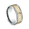 Benchmark Two Tone 8MM Hammered Center Men's Band CF178308