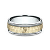 Benchmark Two Tone 8MM Hammered Center Men's Band CF178308