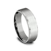 14K White Gold 6.5mm Men's Wedding Band LCF66533514KW