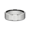 14K White Gold 6.5mm Men's Wedding Band LCF66533514KW