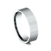 14K White Gold Satin Finish 6.5mm Men's Wedding Band LCF66542014KW10