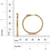 14K Yellow Gold Diamond Hoop Earrings, 2.81ctw, 10.51g