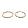 14K Yellow Gold Diamond Hoop Earrings, 2.81ctw, 10.51g