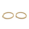 14K Yellow Gold Diamond Hoop Earrings, 2.81ctw, 10.51g