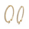 14K Yellow Gold Diamond Hoop Earrings, 2.81ctw, 10.51g