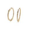 14K Yellow Gold Diamond Hoop Earrings, 2.81ctw, 10.51g