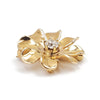 Estate 14K Yellow Gold Flower Design Diamond Pin / Pendant, 4.8g