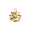 Estate 14K Yellow Gold Flower Design Diamond Pin / Pendant, 4.8g