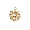 Estate 14K Yellow Gold Flower Design Diamond Pin / Pendant, 4.8g